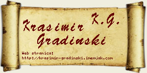 Krasimir Gradinski vizit kartica